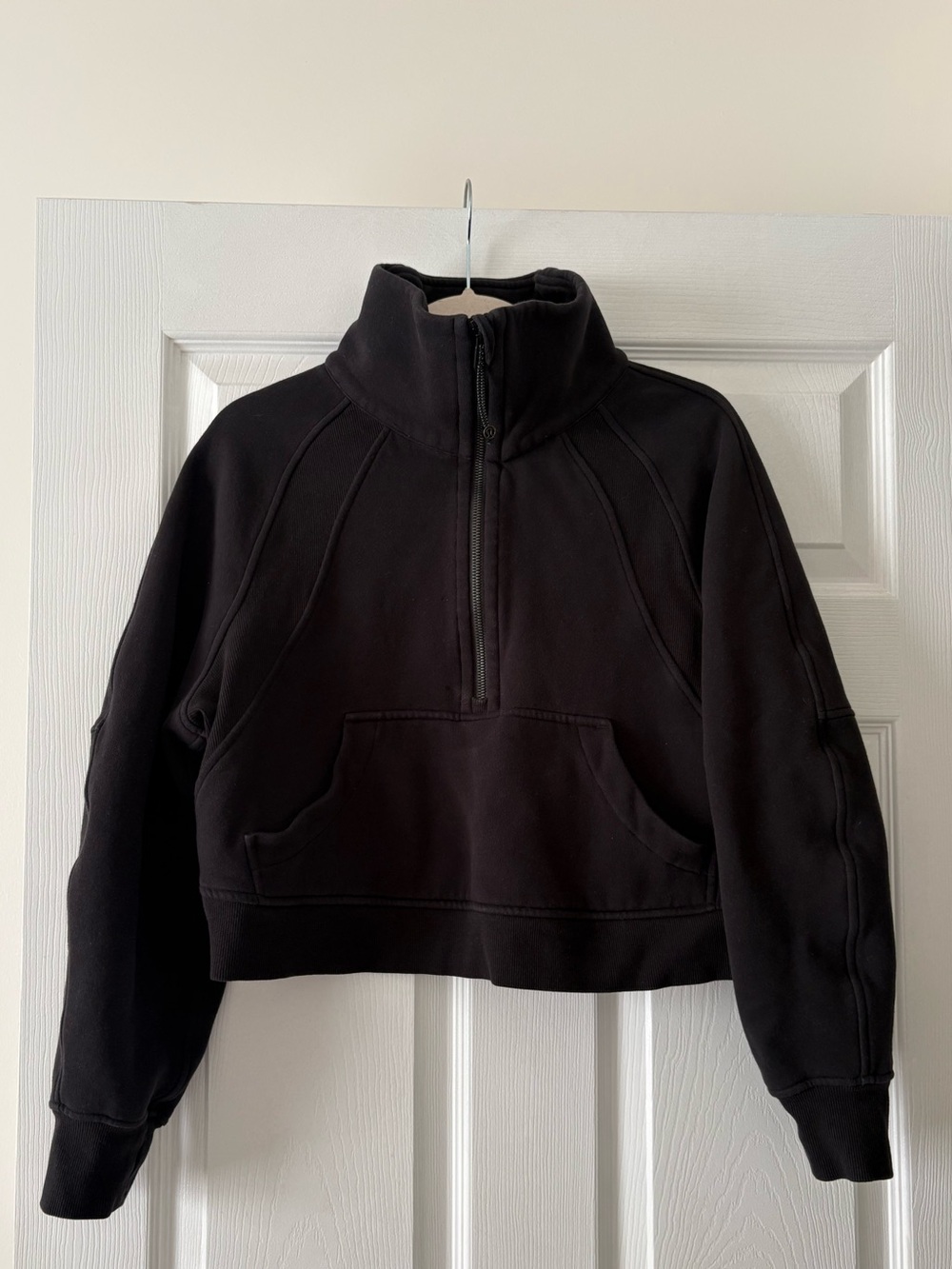 Lululemon Black Scuba Cropped Quarter-Zip Size XS/S